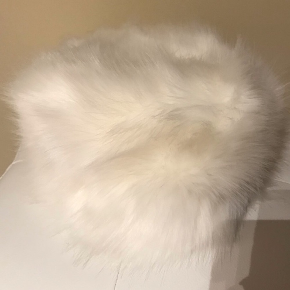 Fur White Winter Hat - Picture 5 of 5